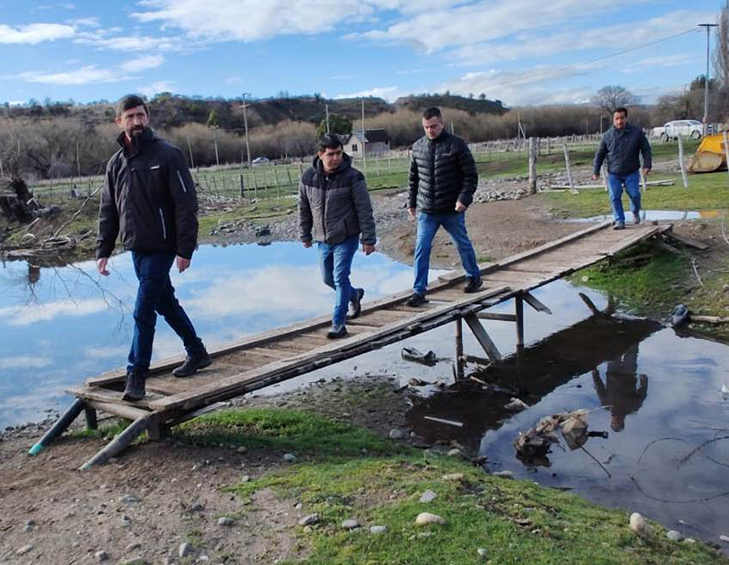 El intendente de Trevelin constato “in situ” efectos del temporal.